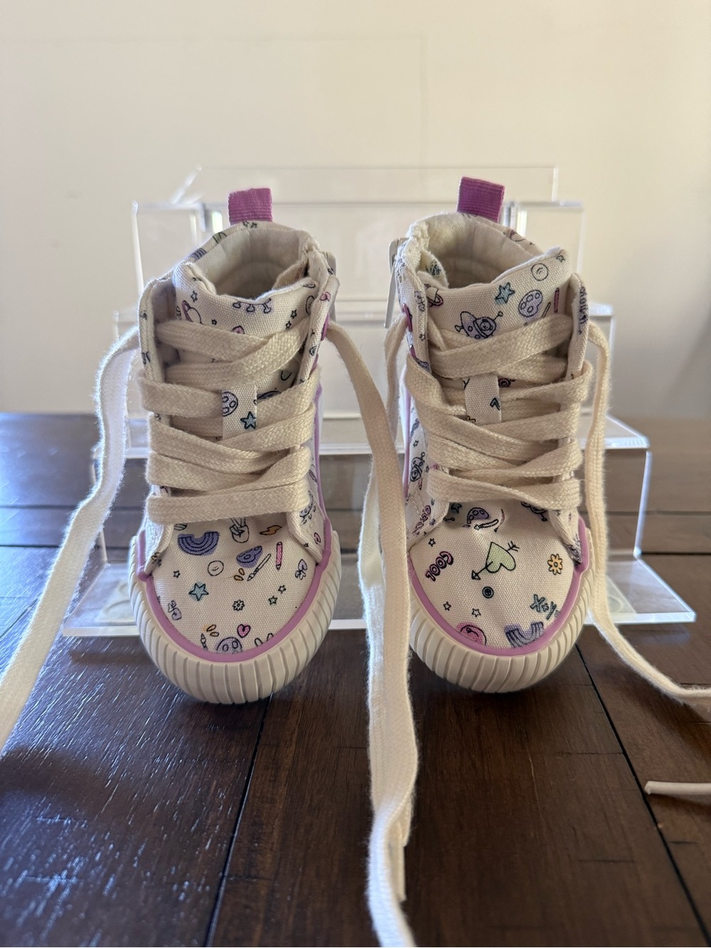 Cat & Jack toddler girl Nabi high-top canvas sneakers size 5